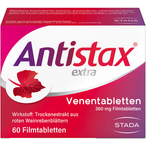 Antistax extra Venentabletten 360 mg bei schweren, geschwollenen, schmerzenden Beinen, 60 St. Tabletten