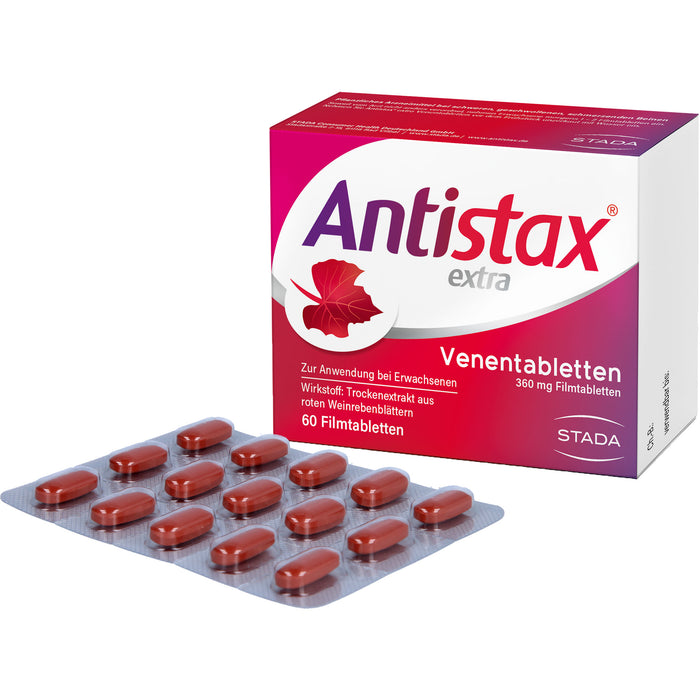 Antistax extra Venentabletten 360 mg bei schweren, geschwollenen, schmerzenden Beinen, 60 pc Tablettes