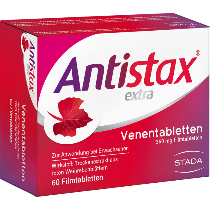 Antistax extra Venentabletten 360 mg bei schweren, geschwollenen, schmerzenden Beinen, 60 pc Tablettes