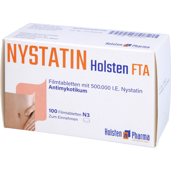 Nystatin Holsten FTA, Filmtabletten mit 500.000 I.E. Nystatin, 100 pcs. Tablets