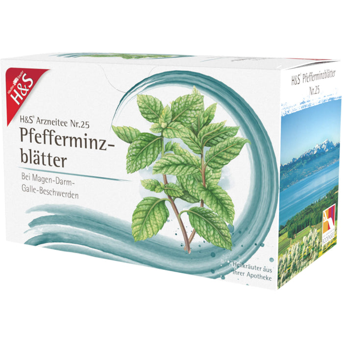 H&S Pfefferminzblätter Arzneitee Nr. 25, 20 pcs. Filter bag
