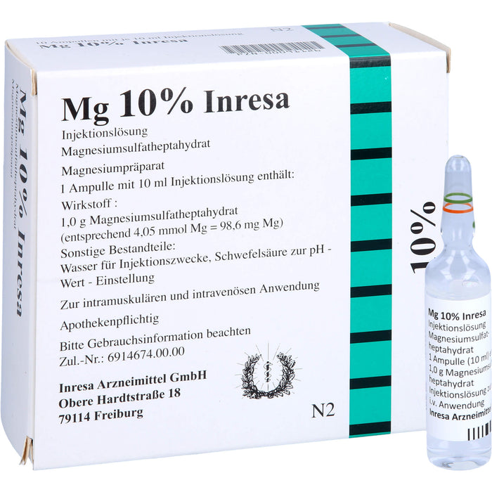 MG 10% Inresa Injektionslösung, 10 pcs. Ampoules