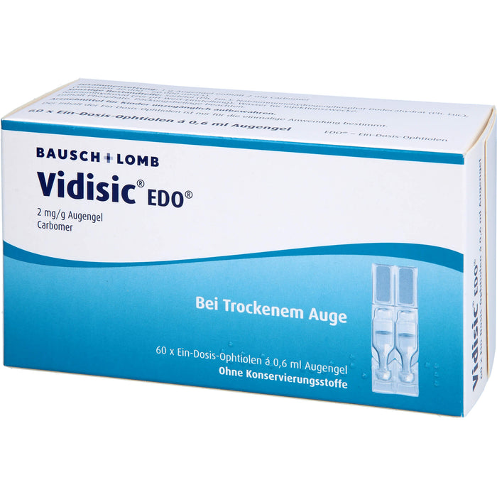 Vidisic EDO Augengel bei trockenem Auge, 60 pc Pipettes à dose unique