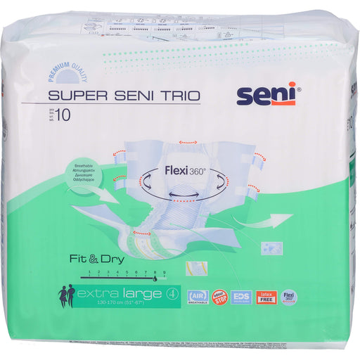 Seni Super Trio Inkontinenzhosen extra Large Gr.4, 10 St. Windeln
