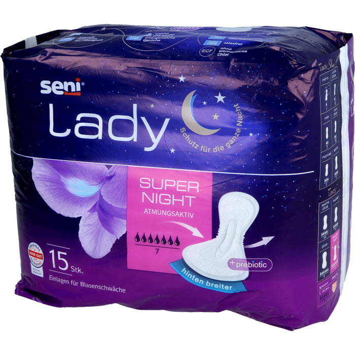 Seni Lady Super Night Inkontinenzeinlagen, 15 St. Einlagen