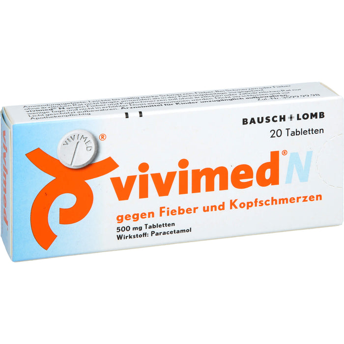 vivimed N gegen Fieber und Kopfschmerzen, 20 pc Tablettes