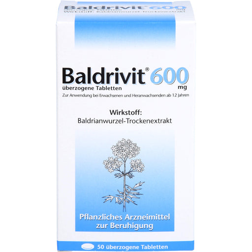 Baldrivit 600 mg Tabletten zur Beruhigung, 50 St. Tabletten