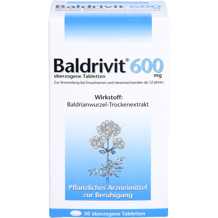 Baldrivit 600 mg Tabletten zur Beruhigung, 50 St. Tabletten