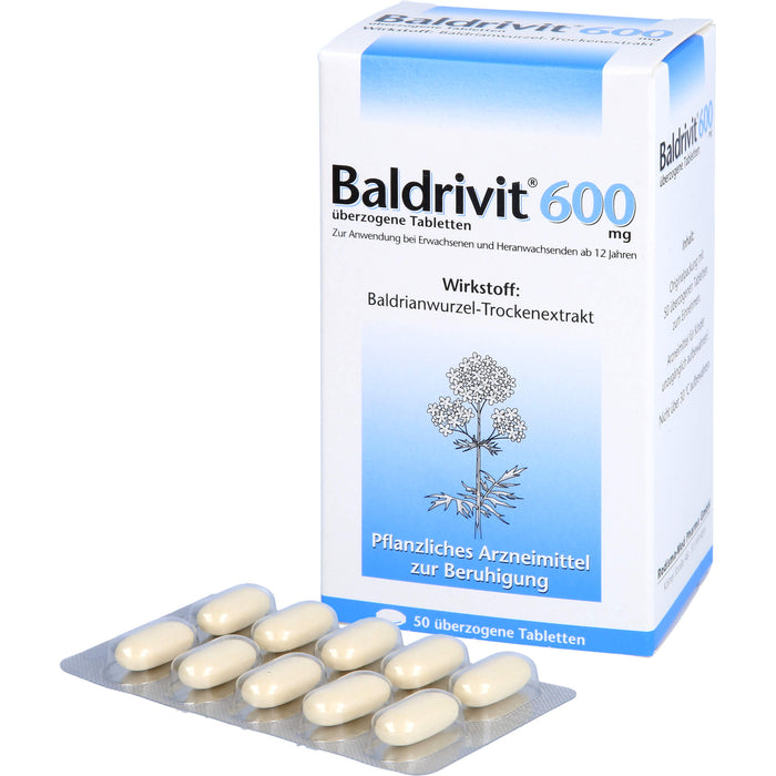 Baldrivit 600 mg Tabletten zur Beruhigung, 50 pcs. Tablets