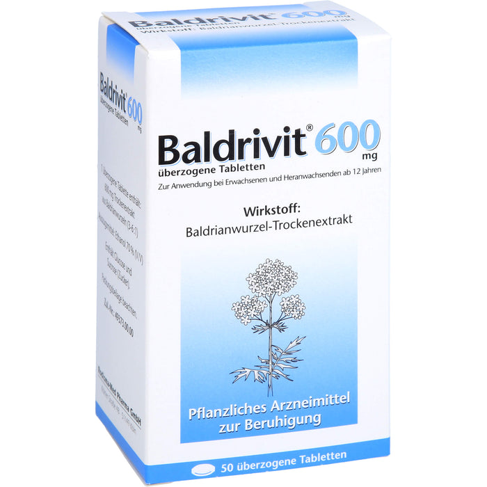 Baldrivit 600 mg Tabletten zur Beruhigung, 50 St. Tabletten