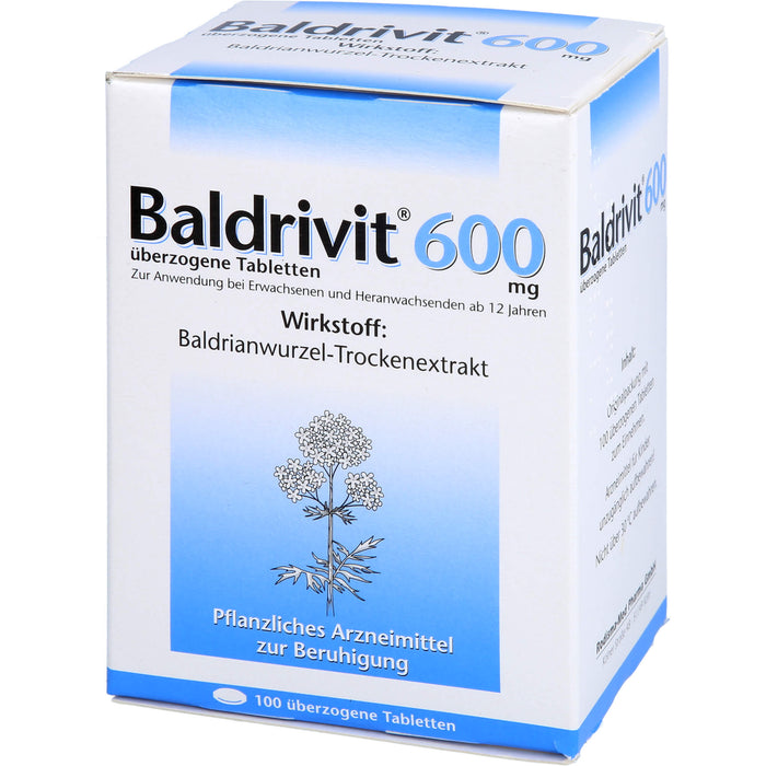 Baldrivit 600 mg Tabletten zur Beruhigung, 100 pc Tablettes