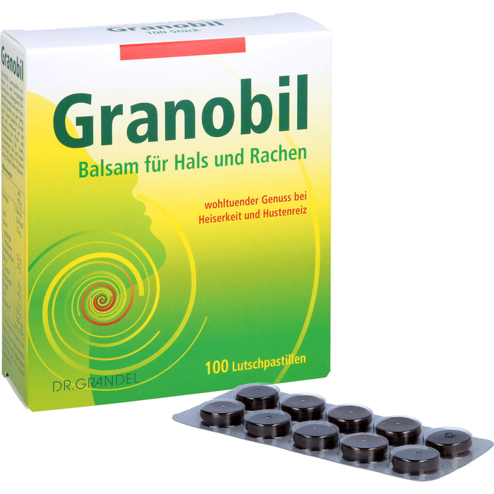 Granobil Lutschpastillen bei Heiserkeit und Hustenreiz, 100 pcs. Pastilles
