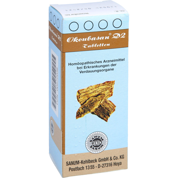 SANUM-KEHLBECK Okoubasan D2 Tabletten bei Erkrankungen der Verdauungsorgane, 80 pc Tablettes