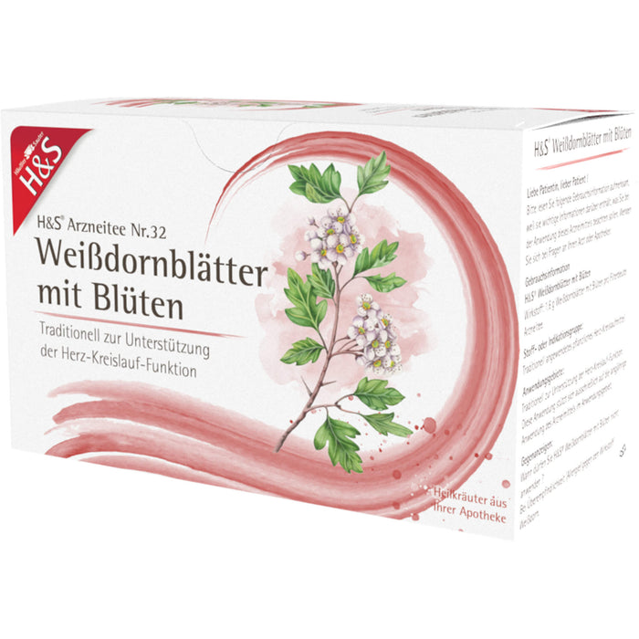 H&S Weißdornblätter mit Blüten Arzneitee, 20 pc Sac filtrant