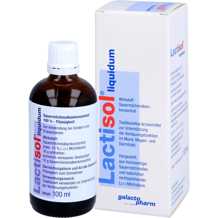 Lactisol liquidum zur Unterstützung der Verdauungsfunktion im Mund-, Magen- und Darmtrakt, 100 ml Solution