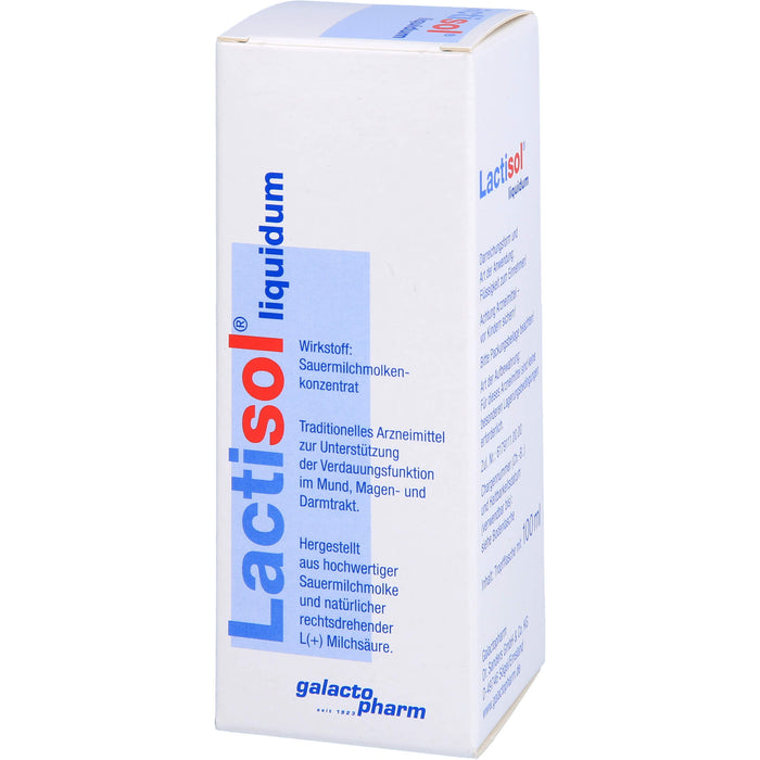 Lactisol liquidum zur Unterstützung der Verdauungsfunktion im Mund-, Magen- und Darmtrakt, 100 ml Solution