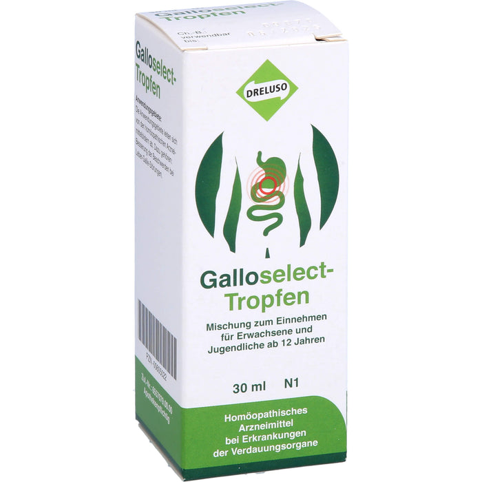 DRELUSO Galloselect Tropfen bei Erkrankungen der Verdauungsorgane, 30 ml Solution