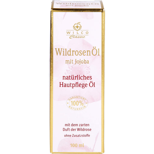WILCO Wildrosen Öl 100% naturrein mit Jojoba, 100 ml Öl