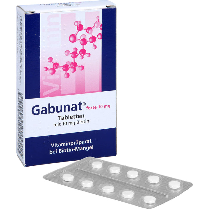 Gabunat forte 10 mg Tabletten mit Biotin bei Biotin-Mangel, 30 pcs. Tablets