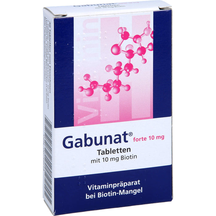 Gabunat forte 10 mg Tabletten mit Biotin bei Biotin-Mangel, 30 pc Tablettes
