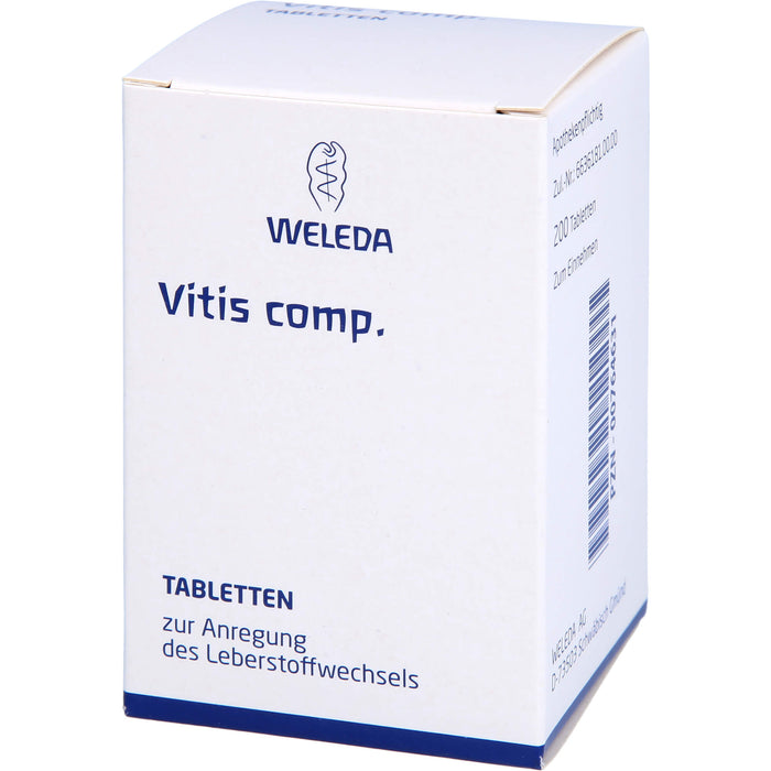 WELEDA Vitis comp. Tabletten zur Anregung des Leberstoffwechsels, 200 pc Tablettes