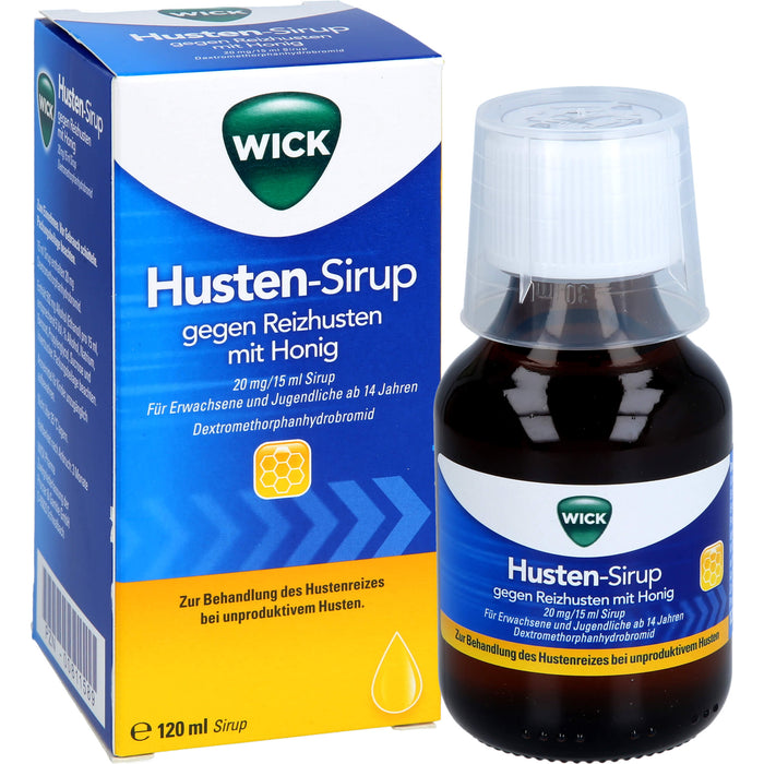 WICK Husten-Sirup gegen Reizhusten mit Honig, 120 ml Solution