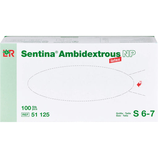 Sentina Ambidextrous Latex Untersuchungshandschuhe Gr. S unsteril, 100 St. Handschuhe