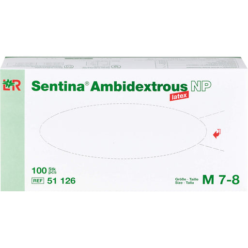 Sentina Ambidextrous Latex Gr. M unsteril Untersuchungshandschuhe, 100 St. Handschuhe