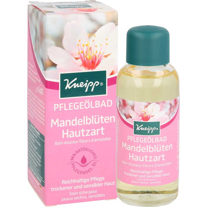 Kneipp Pflegeölbad Mandelblüten Hautzart reichhaltige Pflege trockener und sensibler Haut, 100 ml Öl