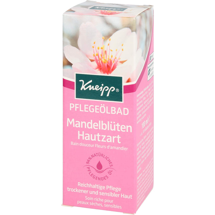 Kneipp Pflegeölbad Mandelblüten Hautzart reichhaltige Pflege trockener und sensibler Haut, 100 ml Öl