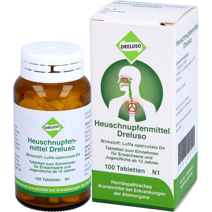 Dreluso Heuschnupfenmittel Tabletten bei Erkrankungen der Atemorgane, 100 pc Tablettes