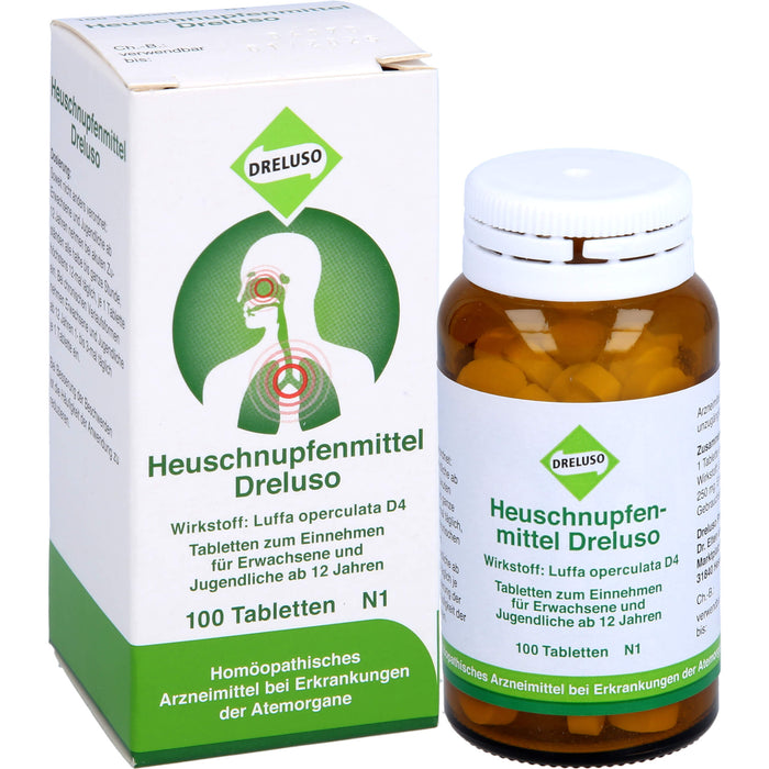 Dreluso Heuschnupfenmittel Tabletten bei Erkrankungen der Atemorgane, 100 pc Tablettes