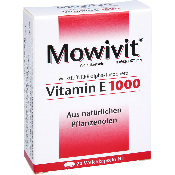 Mowivit Vitamin E 1000 Kapseln, 20 pcs. Capsules