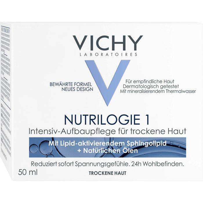 VICHY Nutrilogie 1 Intensiv-Aufbaupflege für trockene Haut, 50 ml Creme
