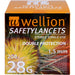 Wellion Safetylancets 28 G Sicherheitseinmallanzetten, 200 St. Packung