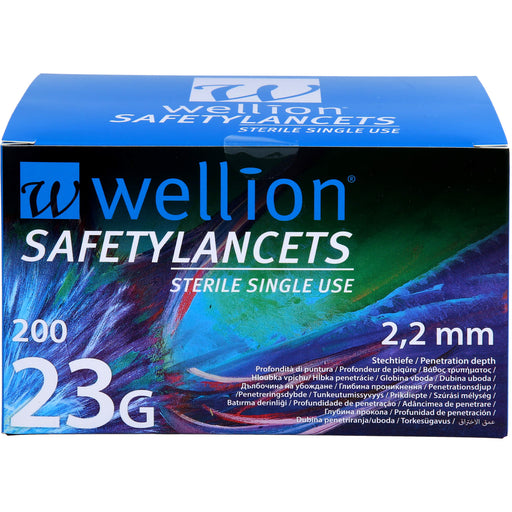 Wellion Safetylancets 23G Sicherheitseinmallanz, 200 St. Packung