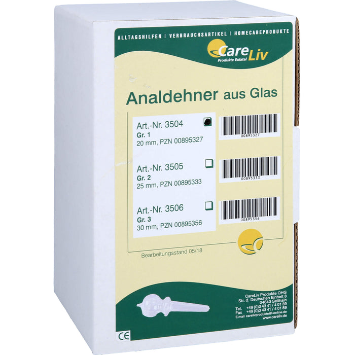 Careliv Analdehner aus Glas 20 mm Gr.1, 1 pc Dispositif