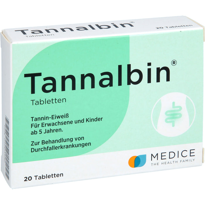 Tannalbin Tabletten 500 mg bei Durchfallerkrankungen, 20 St. Tabletten