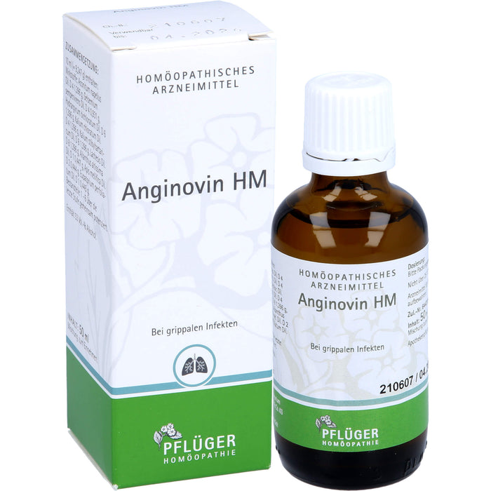 Pflüger Anginovin HM Tropfen bei grippalen Infekten, 50 ml Solution