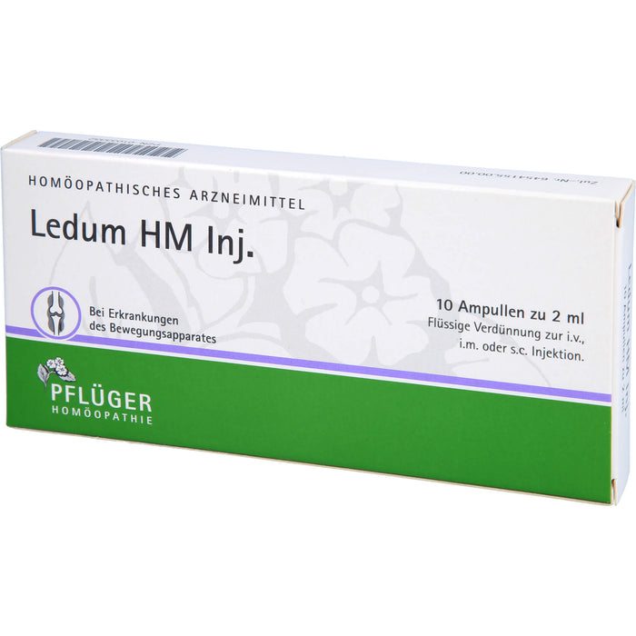 Pflüger Ledum HM Inj. flüssige Verdünnung bei Erkrankungen des Bewegungsapparates, 10 pc Ampoules