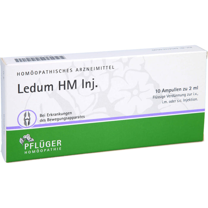 Pflüger Ledum HM Inj. flüssige Verdünnung bei Erkrankungen des Bewegungsapparates, 10 pc Ampoules