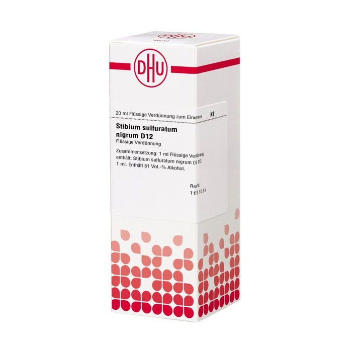 DHU Stibium sulfuratum nigrum D12 Dilution, 20 ml Solution
