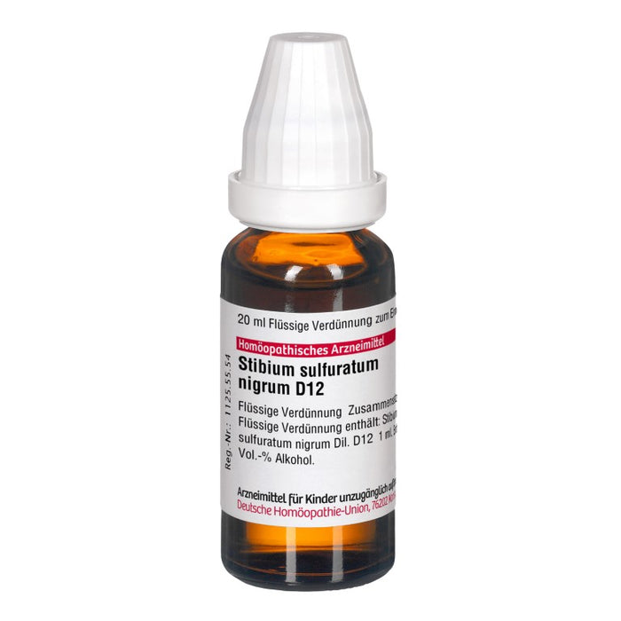 DHU Stibium sulfuratum nigrum D12 Dilution, 20 ml Solution