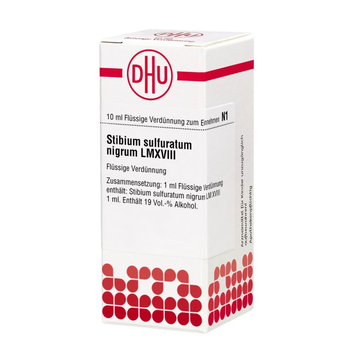 Stibium sulfuratum nigrum LM XVIII DHU Dilution, 10 ml Solution