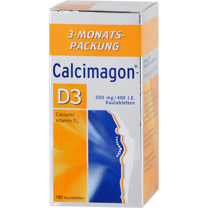 Calcimagon D3 500 mg/400 I.E. Kautabletten, 180 pc Tablettes