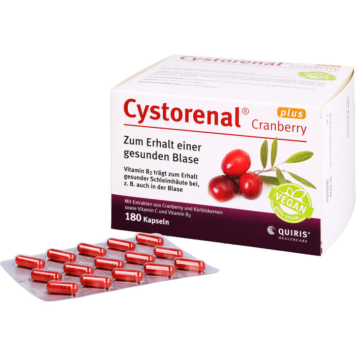 Cystorenal Cranberry plus Kapseln zum Erhalt einer gesunden Blase, 180 pc Capsules