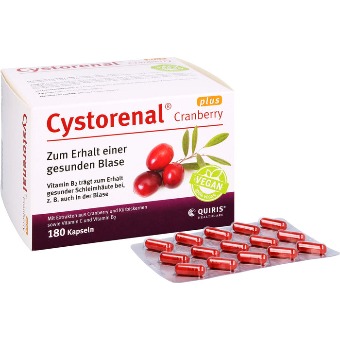 Cystorenal Cranberry plus Kapseln zum Erhalt einer gesunden Blase, 180 pc Capsules