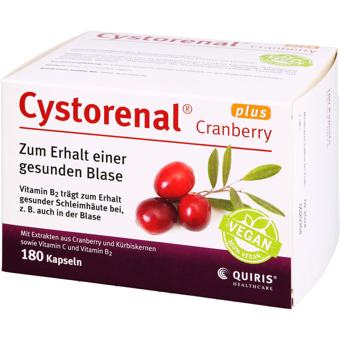 Cystorenal Cranberry plus Kapseln zum Erhalt einer gesunden Blase, 180 pc Capsules