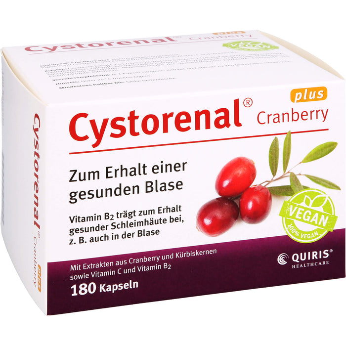 Cystorenal Cranberry plus Kapseln zum Erhalt einer gesunden Blase, 180 pc Capsules
