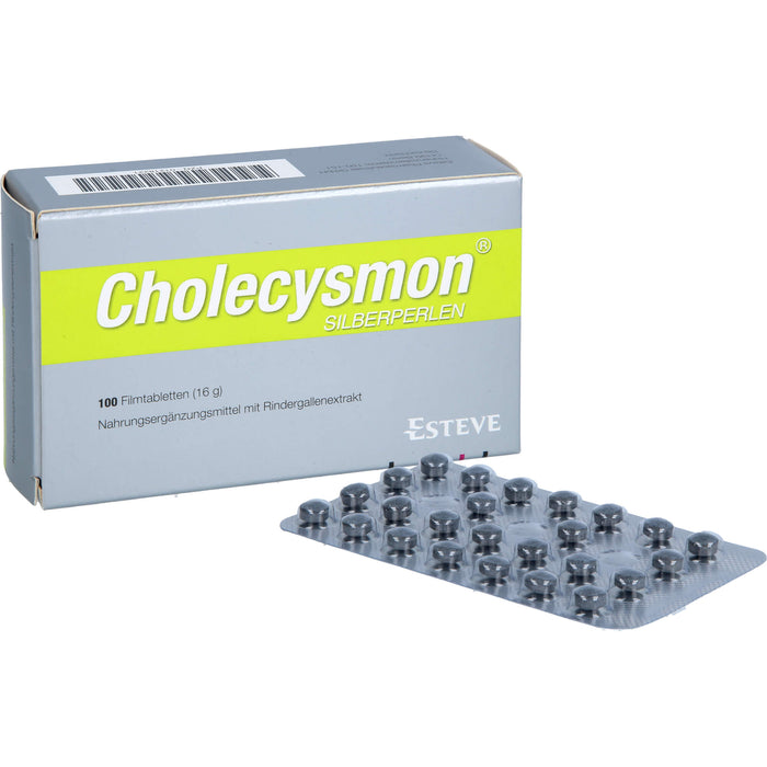 Cholecysmon Silberperlen nach fettem Essen Filmtabletten, 100 pc Tablettes